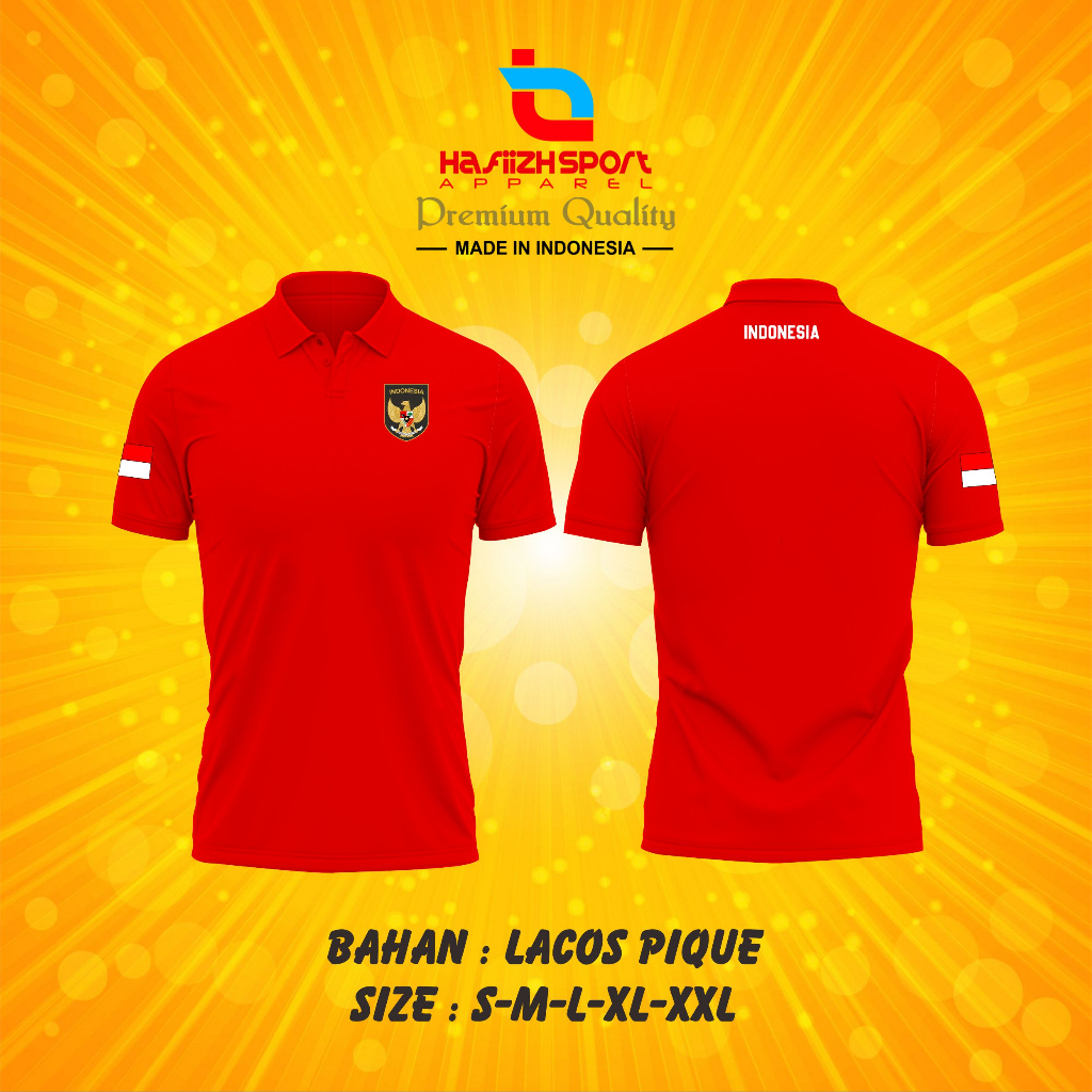 KAOS POLO KERAH TIMNAS INDONESIA / POLO TIMNAS TERBARU