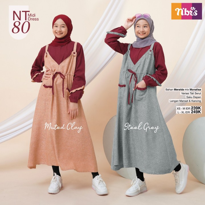 NIBRAS TEEN REMAJA NT 080 / Baju Gamis Nibras Syari Remaja Promo Murah Terbaru 2022