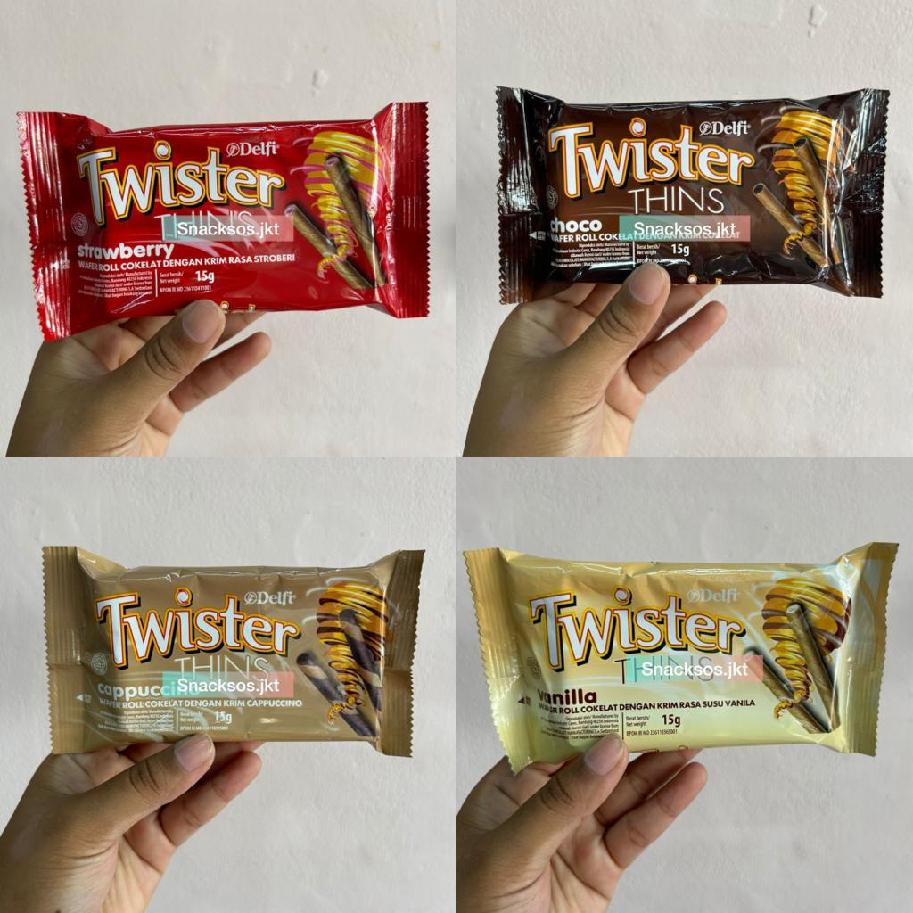 

[THIN] DELFI TWISTER THINS CHOCOLATE / VANILLA / STRAWBERRY / CAPPUCINO