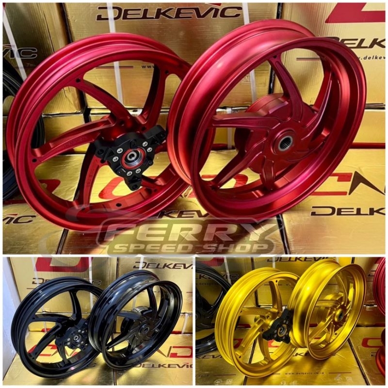 Velg Racing Delkevic Moz Six Star Aerox new & Aerox old / Pelek Delkevic 25014 & 350-14 Aerox 155 ne