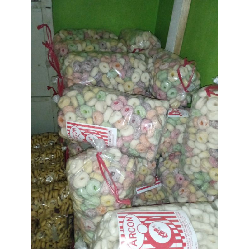 

KUE KERING_Donat bulat warna&ladu putih angka 8 isi 1,8kg