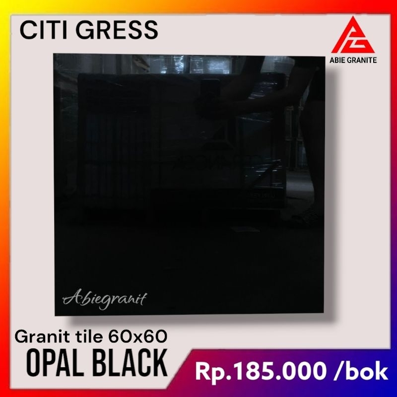 Granite tile 60x60 citi gress opal black
