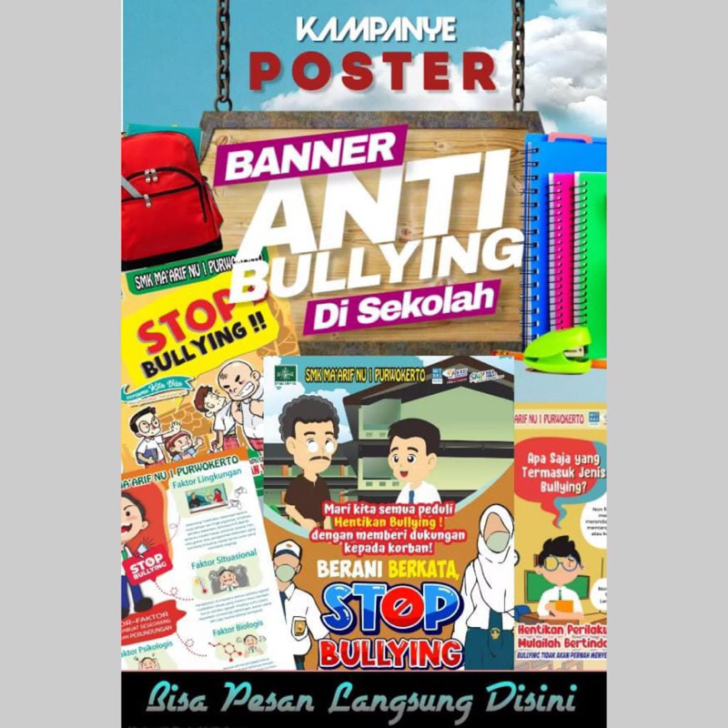 

Poster Banner Sekolah Ramah Belajar Tolak Perundungan Anti Bullying Kekerasan PAUD SD SMP SMA SMK UNIVERSITAS