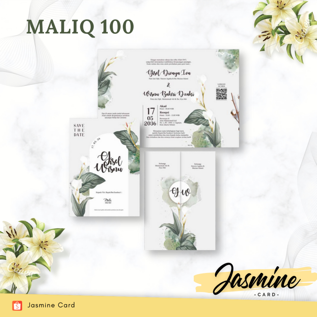 BLANGKO UNDANGAN PERNIKAHAN TERBARU MALIQ 100