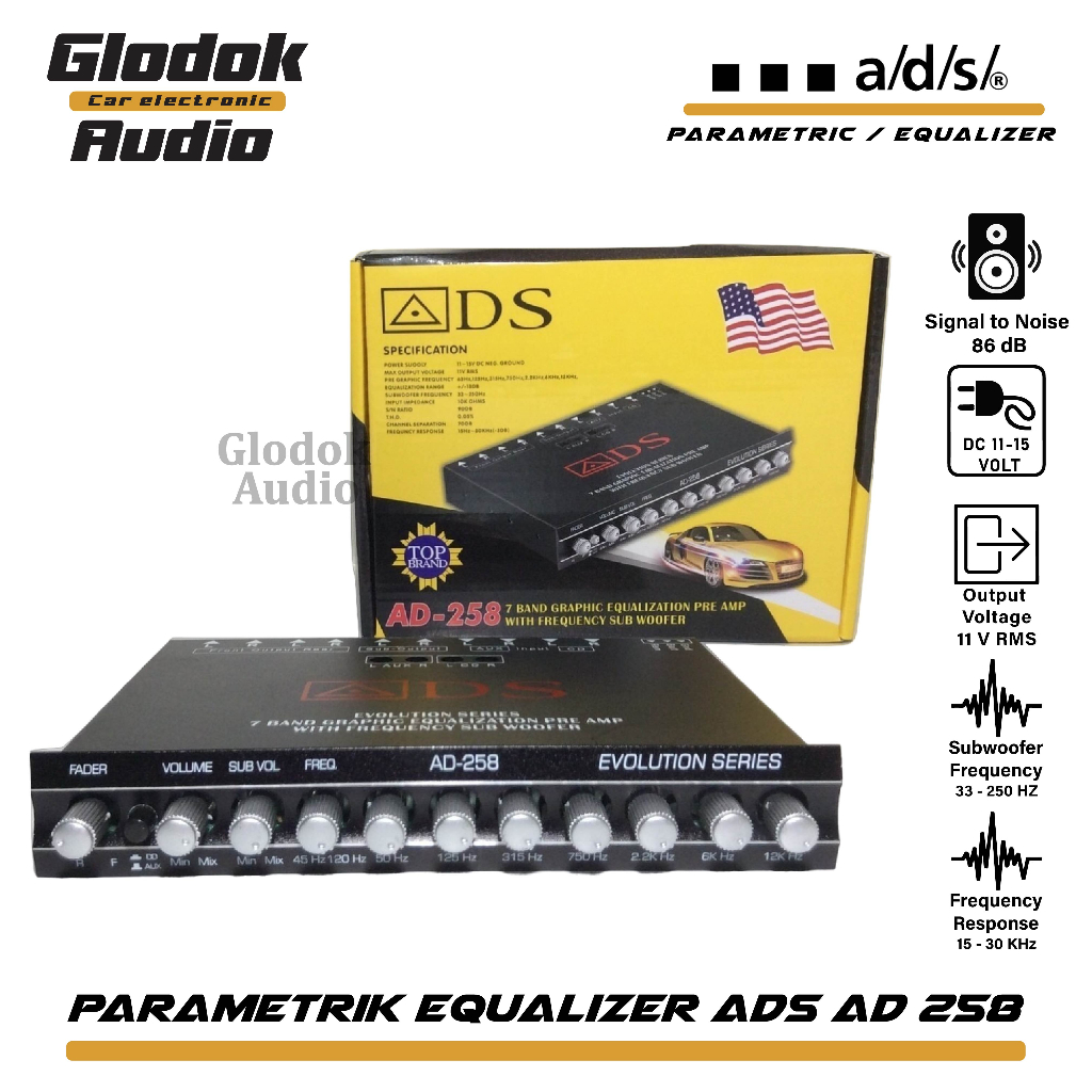 Parametrik ADS AD 258 7 band Graphic Equalizer Priem