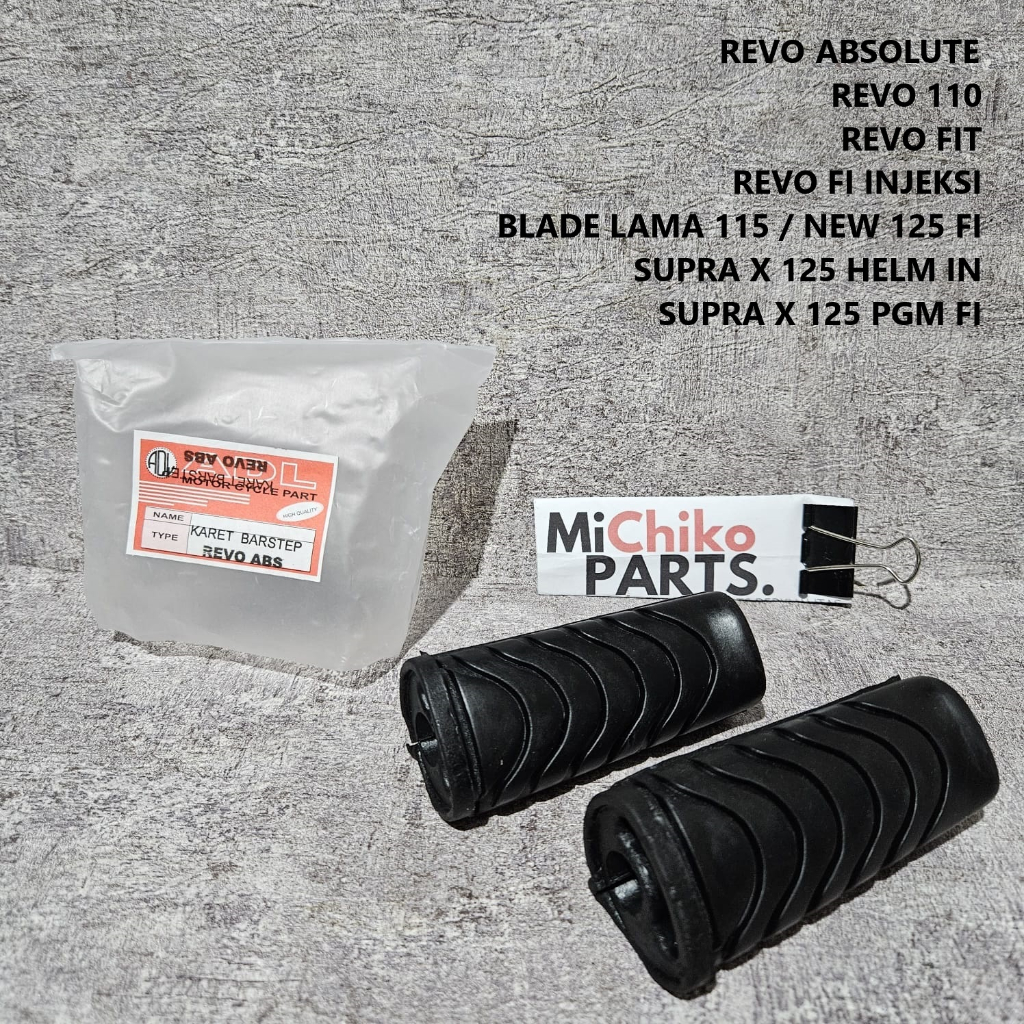 Karet Barstep Fustep Revo Absolute 110 Fit Fi Blade Lama 115 New 125 Fi Injeksi Supra X 125 Helm In 
