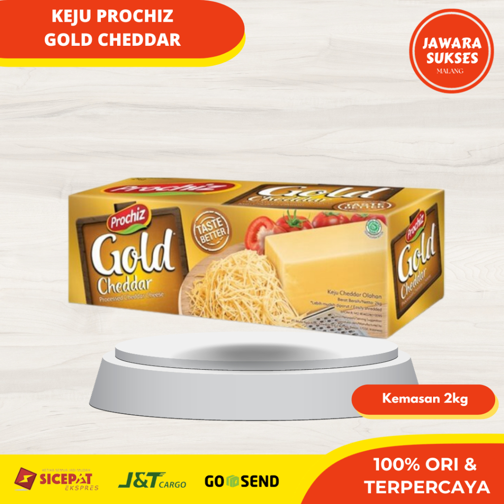 

[2KG] Keju Prochiz Gold 1 kg | Keju Cheddar | Keju Parut