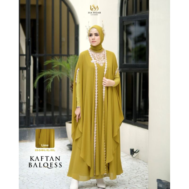 isa hijab kaftan balqees, inner+kaftan
