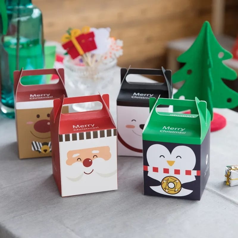

(10pcs)GABLE | Xmas Mini Candy Box Cookies Dus Natal Kota Hampers Natal Kecil