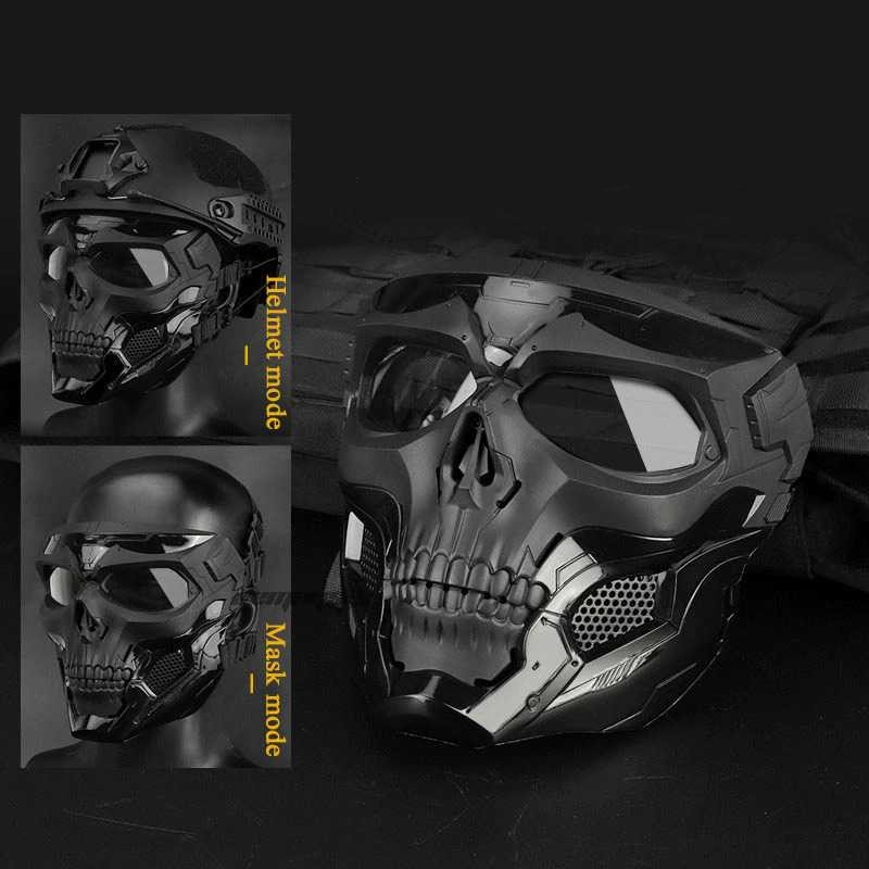 Topeng gask mask masker skull / tengkorak olahraga airsoft & paintball topeng helm google goggle tac