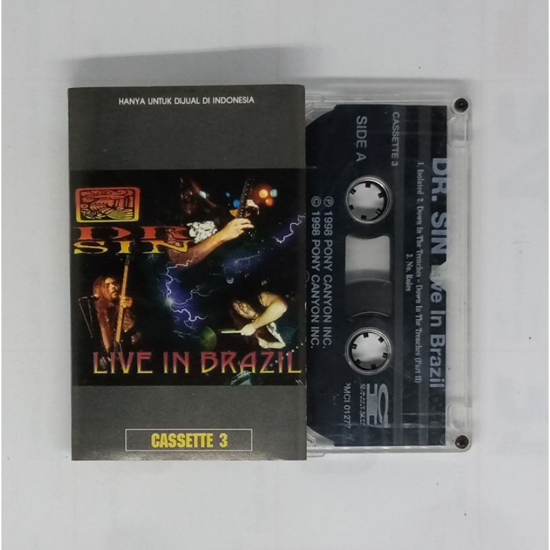 Kaset Dr Sin Live In Brazil Cassette 3 Bekas | Kaset Pita Jadul Original | Lapak Lawas
