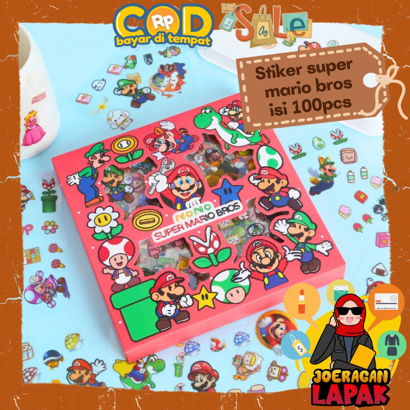 

⭐️JOERAGAN LAPAK⭐️ STICKER NONO SUPER MARIO - sticker premium waterproof books - sticker super mario 100 lembar