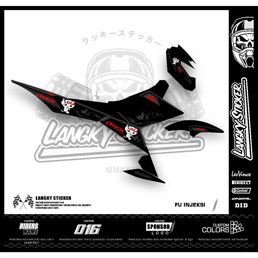 Striping/Stiker Satria FU Injeksi Racing Boy