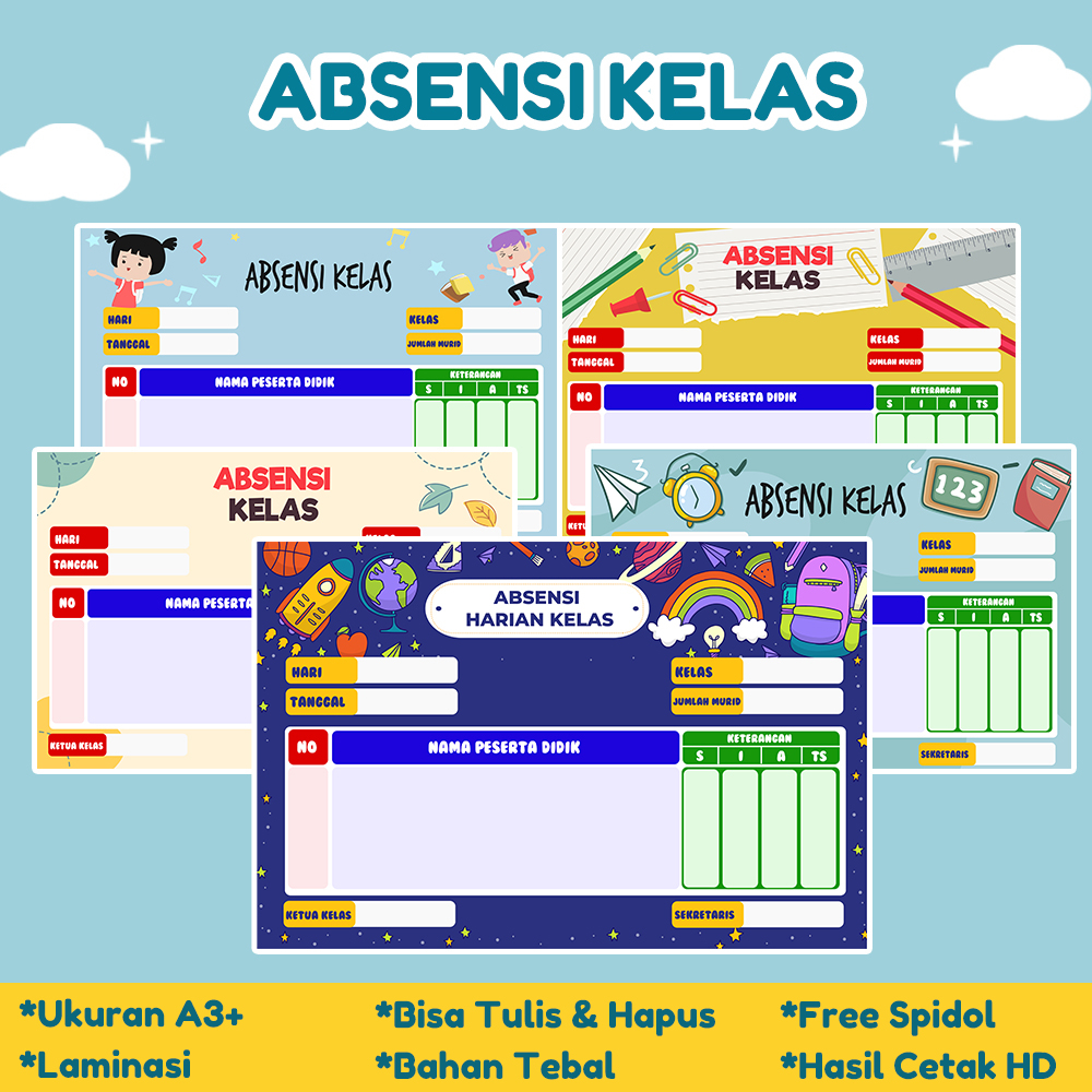 

KaKaKuProject Poster Absensi Kelas Sekolah 32X48CM