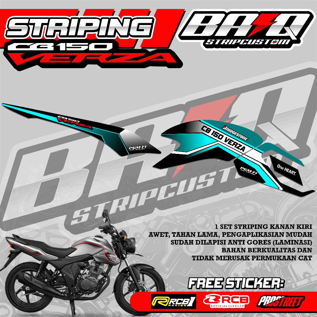 STICKER STRIPING CB 150 VERZA - STRIPING CB 150 VERZA PREMIUM GRAFIK 03