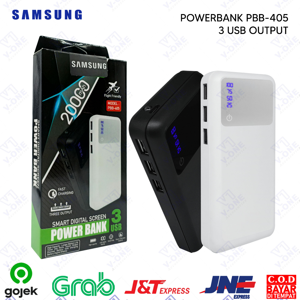 PB POWERBANK POWER BANK SAMSUNG MURAH KAPASITAS 20000 mAh PBB 405