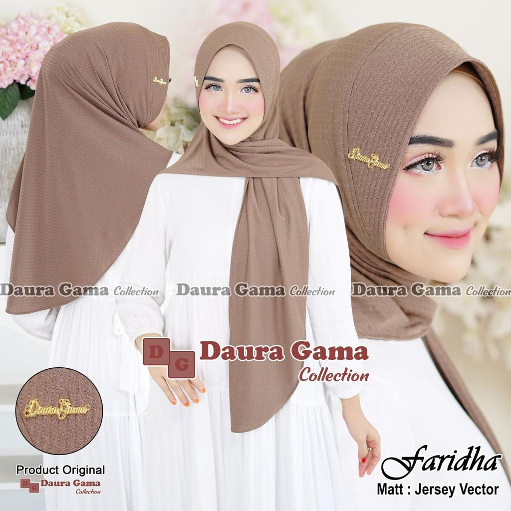 Dauragama Faridha Jilbab Hijab Pasmina Pashmina Instan Simple Pet Jersey Antem Dauragama Ori Origina