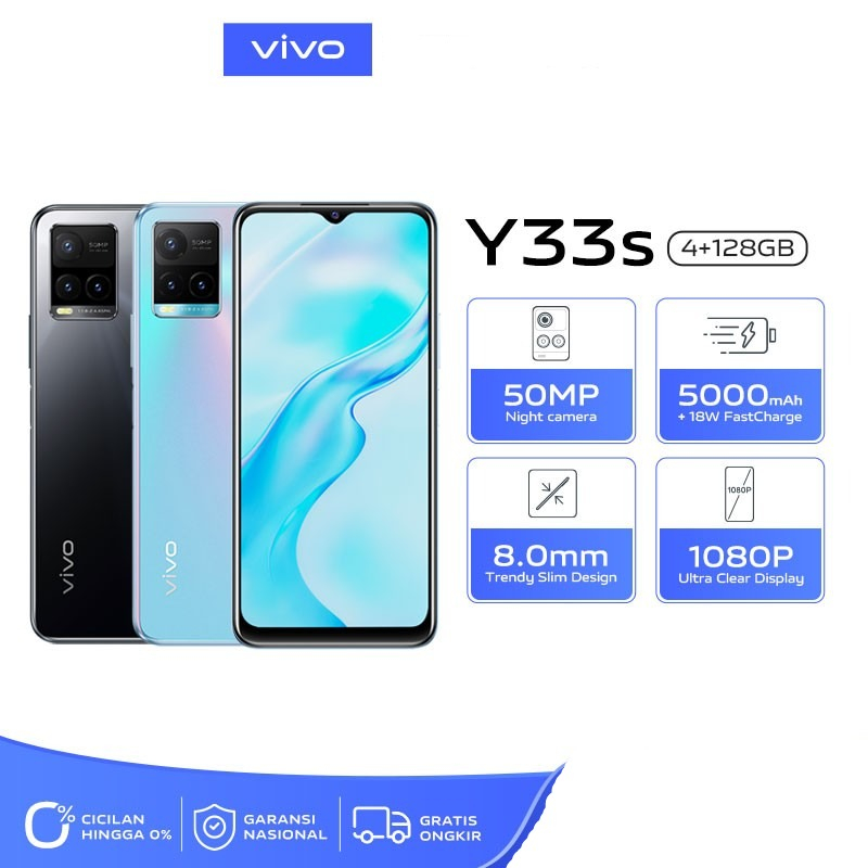 Vivo Y33s [4/128] RAM 4GB ROM 128GB New Garansi Resmi