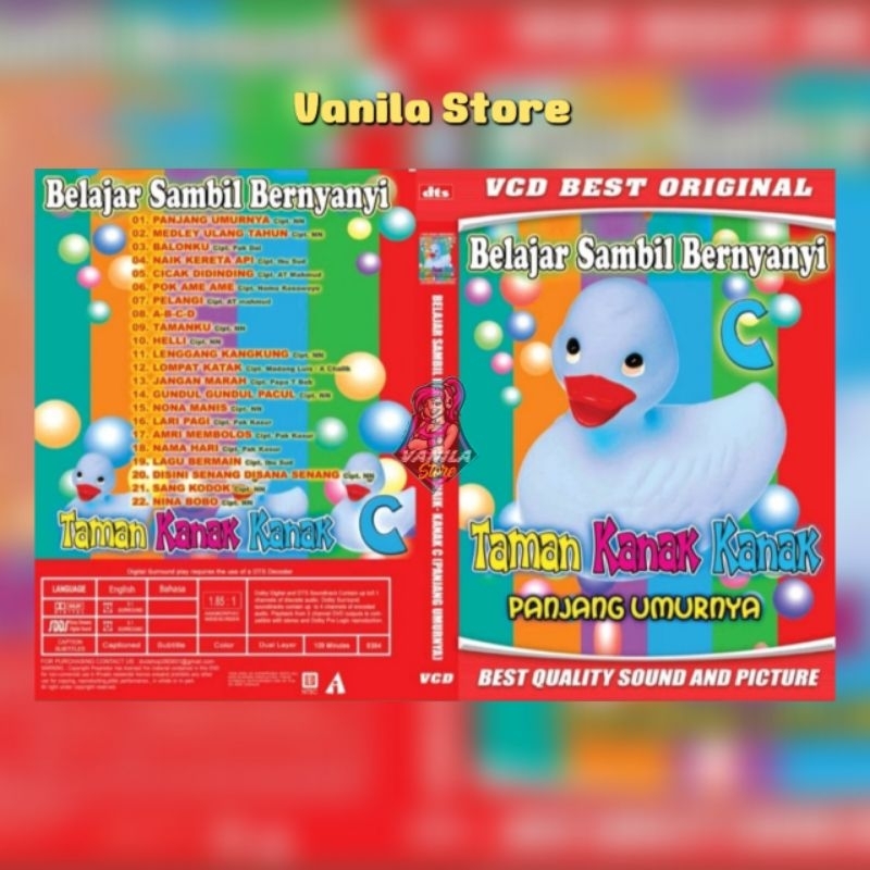 Kaset Video Musik Lagu Anak Anak Belajar Sambil Bernyanyi