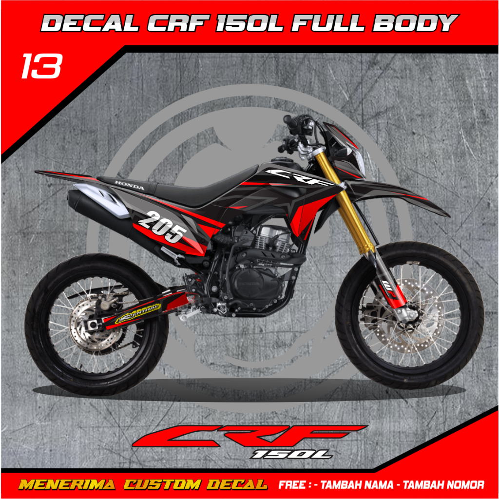 Sticker Dekal Crf 150 L Full Body Hologram