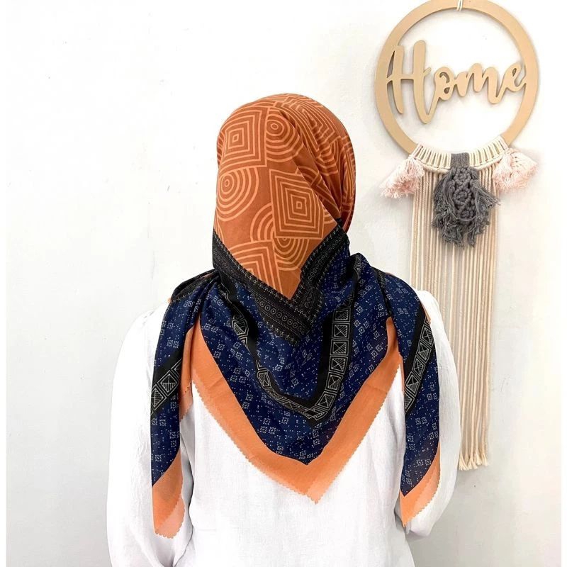 COD// HIJAB SEGI EMPAT WARNA ELEGAN JP KUNING KUNYIT Volt/1