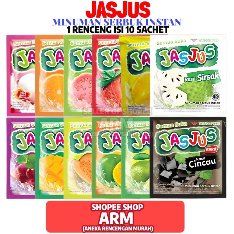 

Minuman Serbuk Jasjus 1 Renceng Isi 10 Sachet