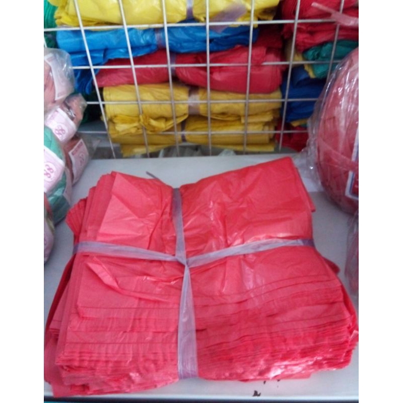kresek kantong plastik uk 24 cm tanggung kudu warna warni kiloan