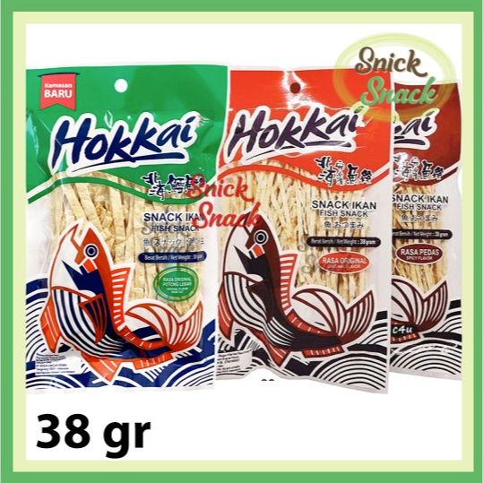 

Hokkai Snek Ikan 38 gr Rasa Original Pedas Cemilan Enak Kandungan Ikan 91 Persen