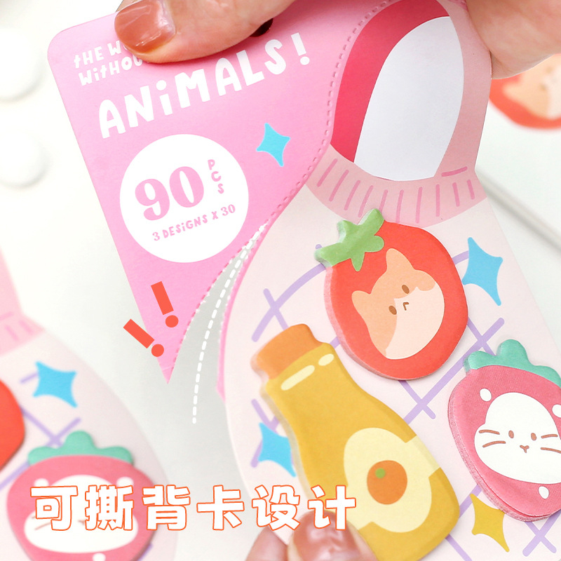 

PINKABULOUS The World Cant Exist Without Animal Sticky Notes - Catatan Tempel