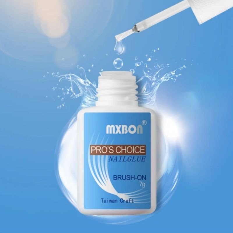 BARU! LEM KUKU PALSU SUPER KUAT MXBON BIRU FAKE NAIL GLUE