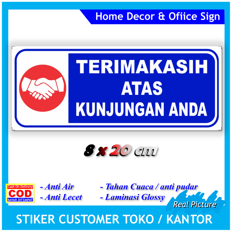 

Stiker label terimakasih atas kunjungan anda sticker pembeli customer toko kantor dll