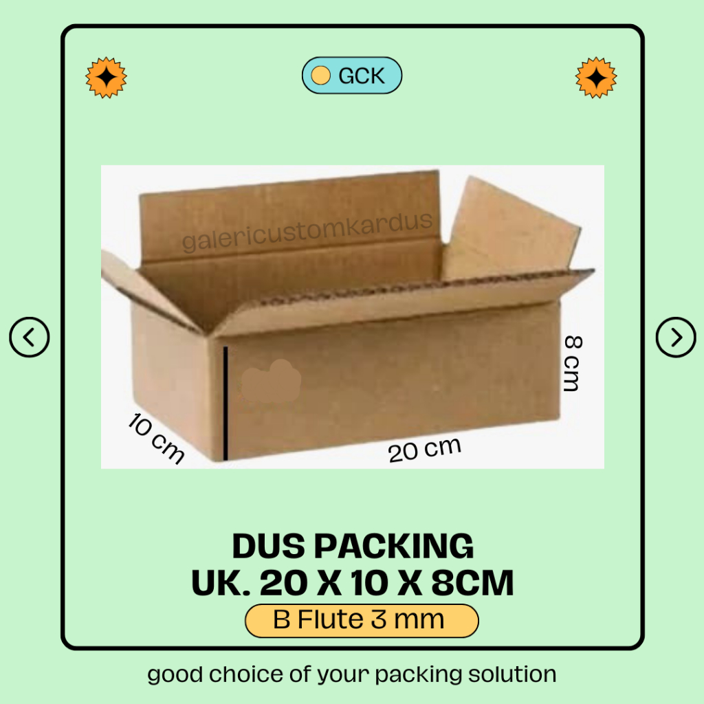 

(min. order 10) Kardus Packing Dus Barang Currogated Box Kecil 20x10x8 B Flute