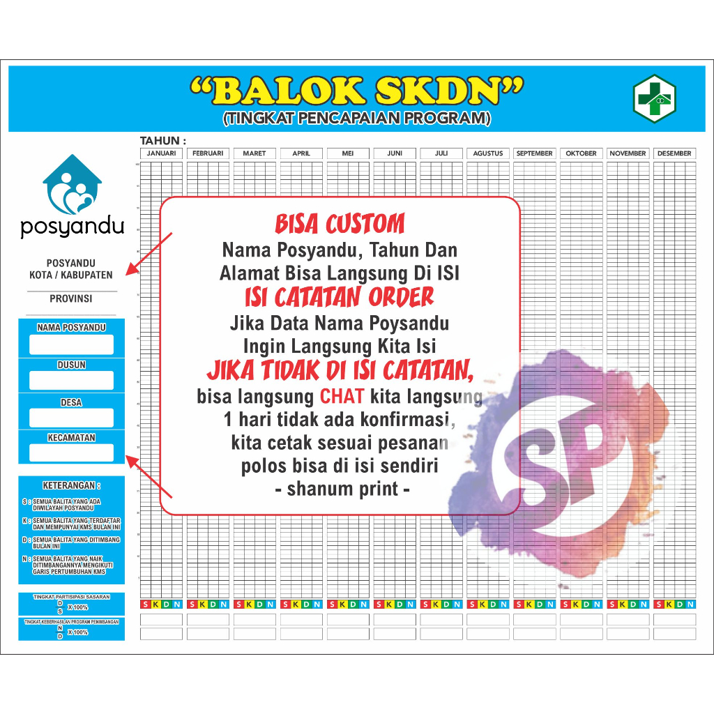 Spanduk Banner Grafik Posyandu Balok SKDN Custom