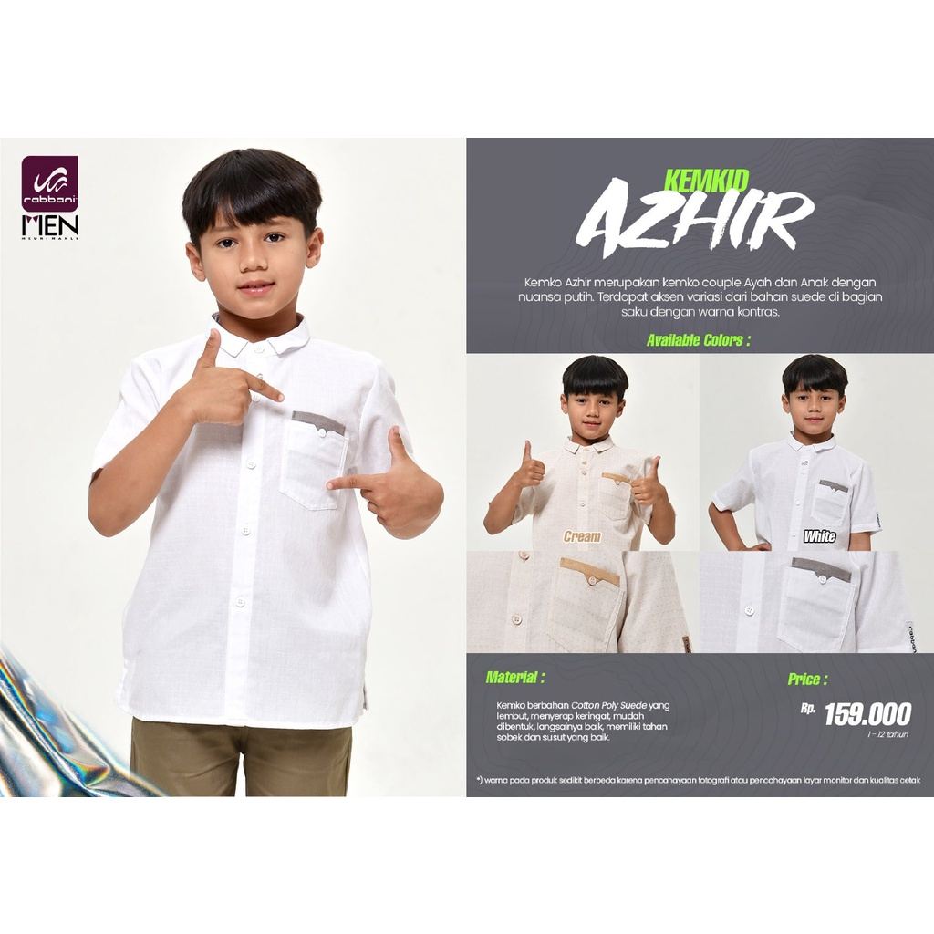 Kemkid Azhir | Kemeja Koko anak Azhir | Koko Anak | Baju Koko Anak Terbaru | Baju koko anak rabbani 
