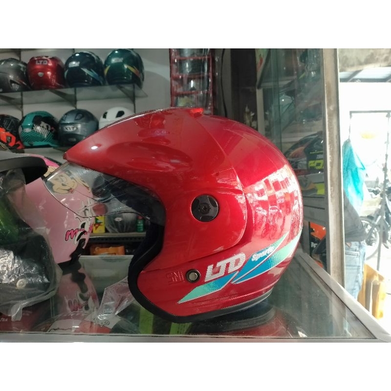 helm LTD GIX sport SNI 100% original 2kg merah glossy/ Ltd replika