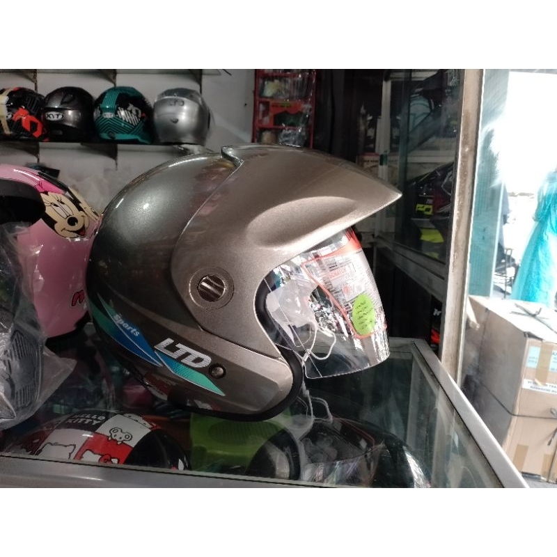 helm LTD GIX Sport abu abu glossy SNI original