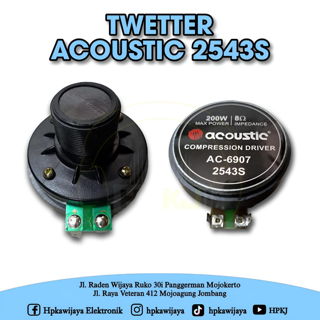 DRIVER TWEETER ACOUSTIC ACT 2543 driver twiter acoustic ACT-2543