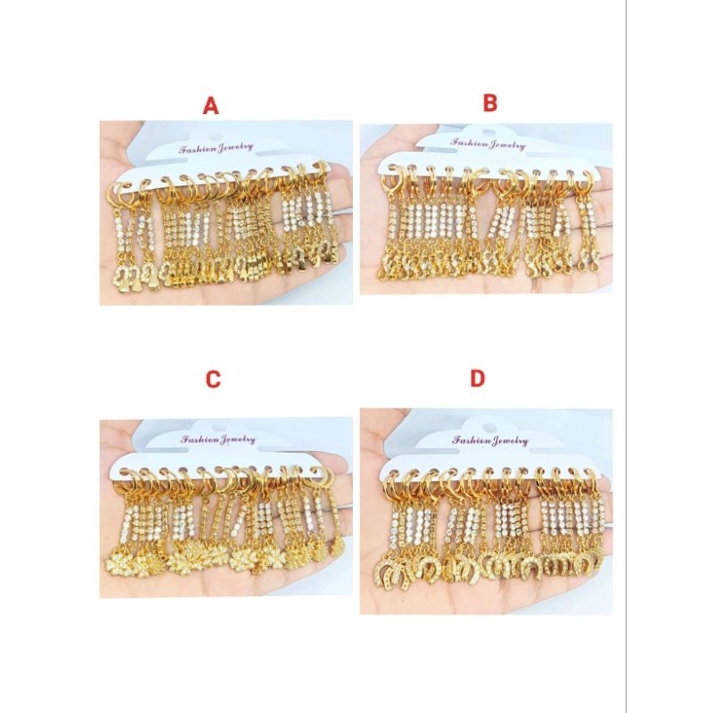 Anting Xuping Panjang Lapis Emas Wanita Anting Perhiasan Wanita