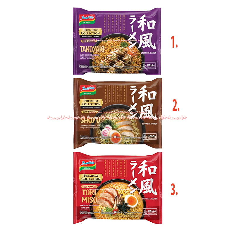 

Indomie Takoyaki Shuyu Tori Miso 68gr Premium Collection Japanese Ramen Goreng Kuah Fied Soup Noodle Indo Mie Mi Jepang