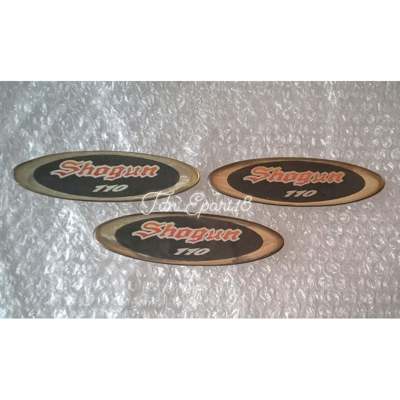 Sticker Emblem Dasi Tameng Depan Suzuki Shogun Kebo 110 Original Sgp