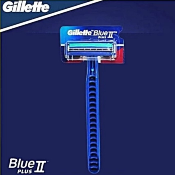 Gillette Cukur Kumis Jenggot blue 2 plus- alat cukur Jenggot