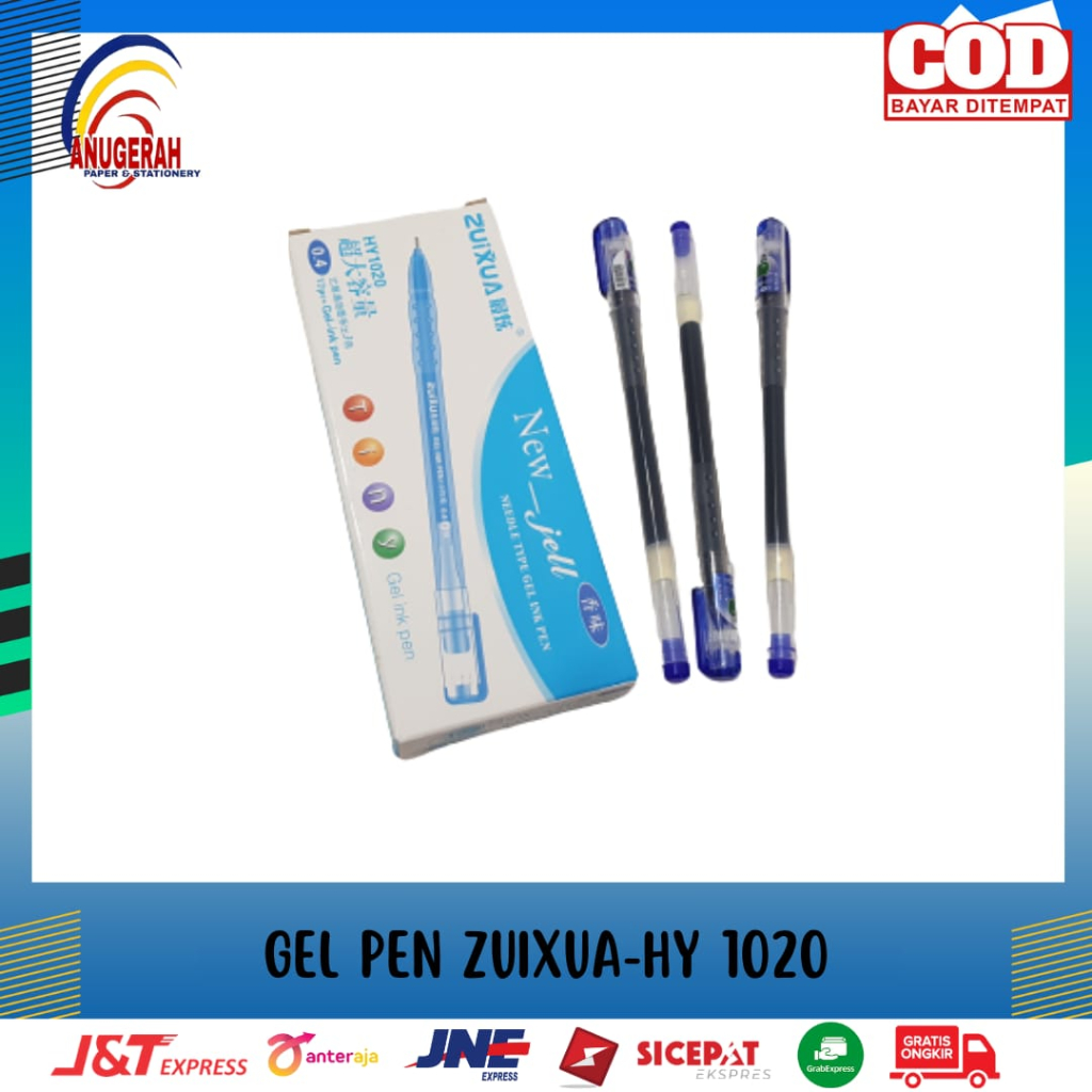 

BOLPOIN GEL ZUIXUA HY1020 0.4 BIRU (LSN)