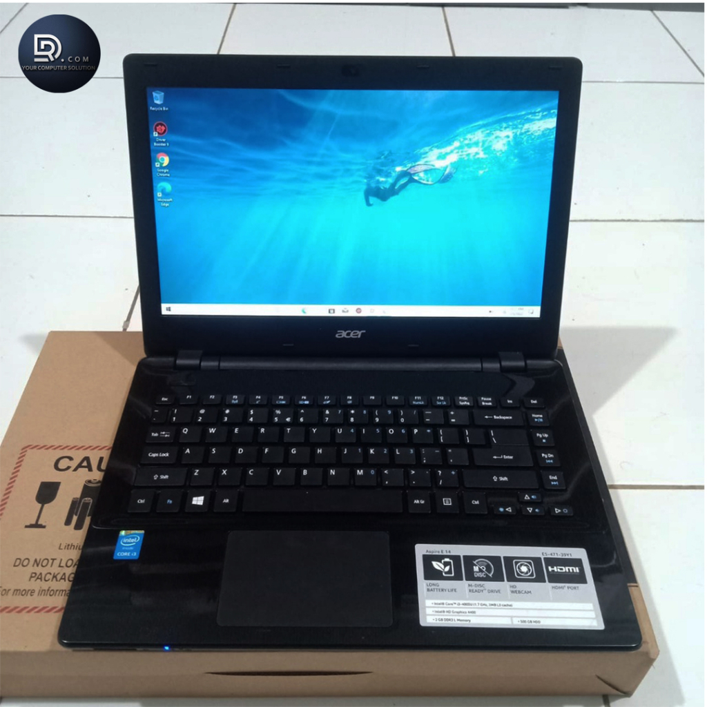Laptop Acer E5-471 Core i3-4005U Ram 4/500Gb READYJKT BERGARANSI