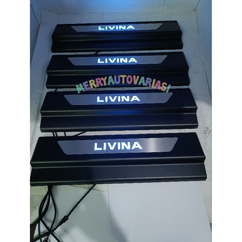 Sillplate samping mobil Livina lampu led