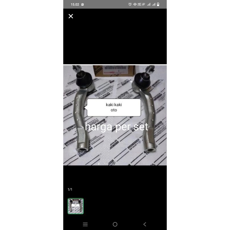 tie rod end tirod terod steering stir altis 01-07 toyota wish