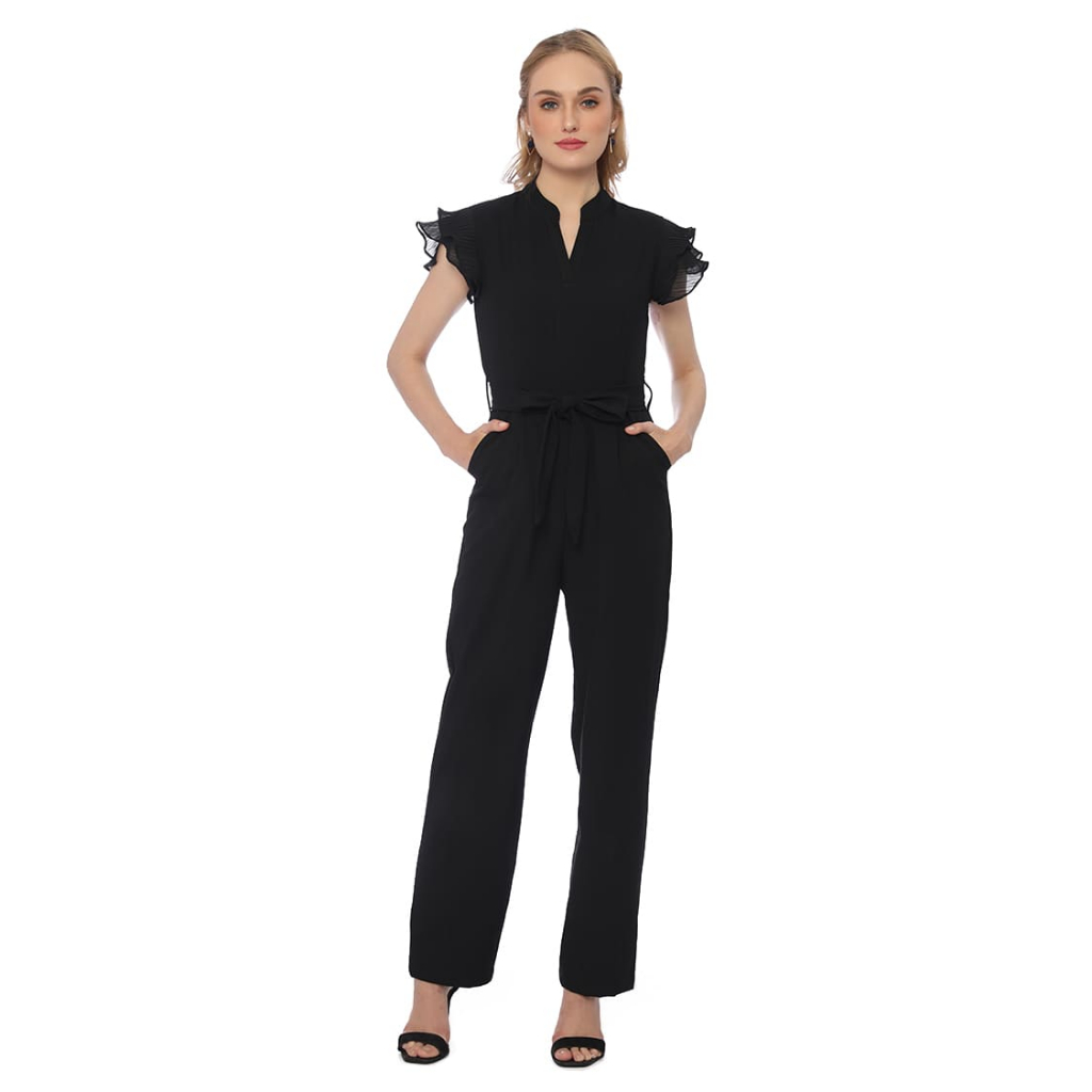 Vivienne Black Jumpsuit Long Pants Women