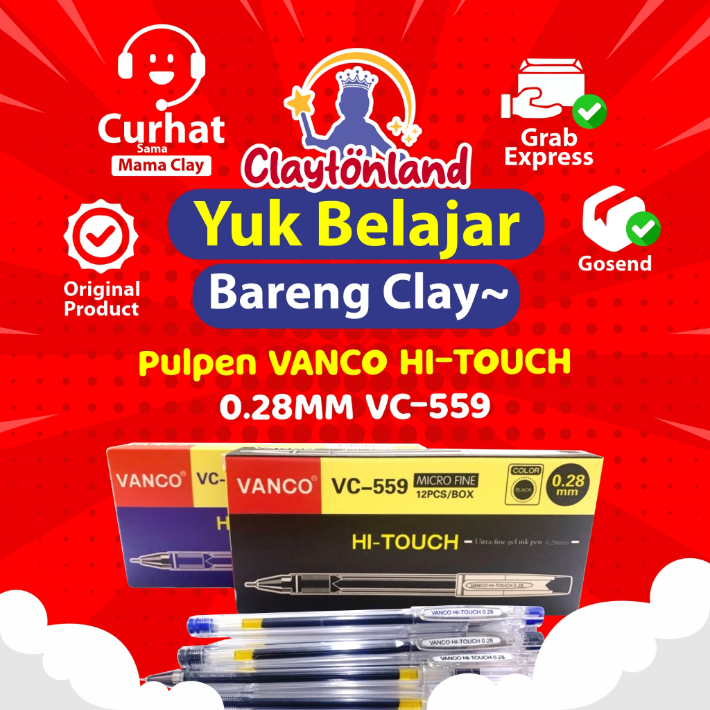 

Bolpen / Pulpen VANCO HI-TOUCH 0.28MM / Pulpen HITEC VANCO 0.28MM(PCS)