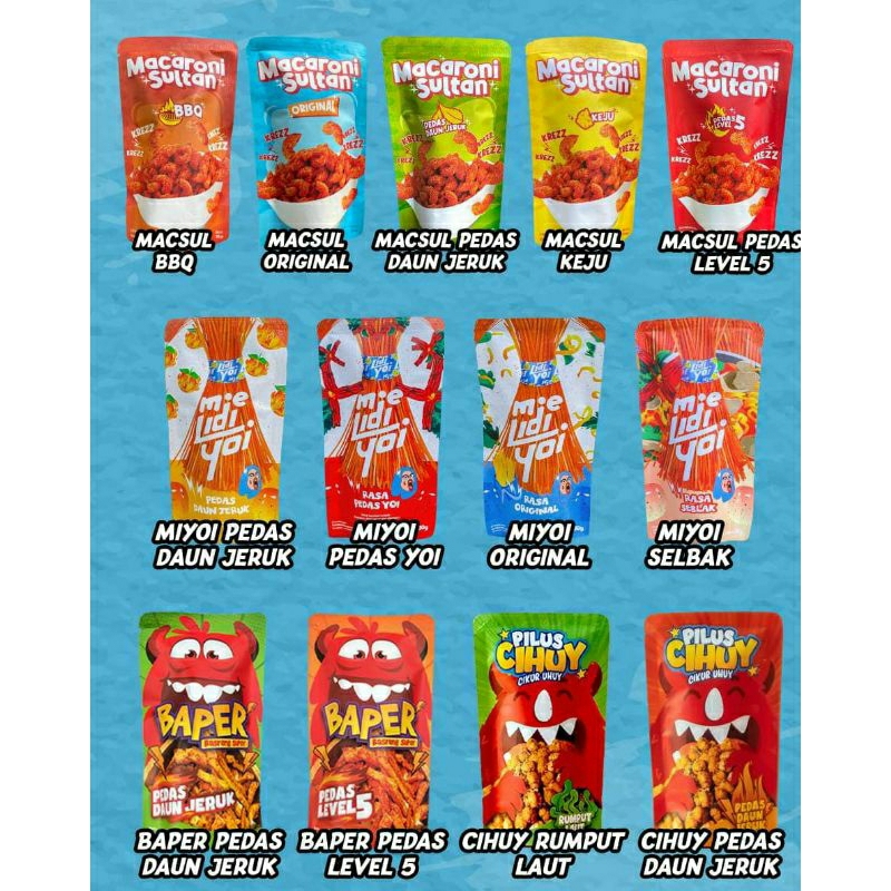 

Camilan kekinian aneka rasa, berat 50g