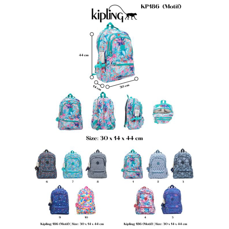 KP 186(M) MOTIF TAS RANSEL UNISEX TAS PRIA WANITA KIPLING