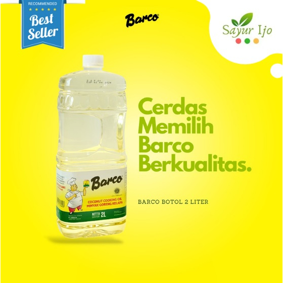 

BARCO Minyak Goreng Kelapa 2 LITER / Botol Coconut Cooking Oil Premium